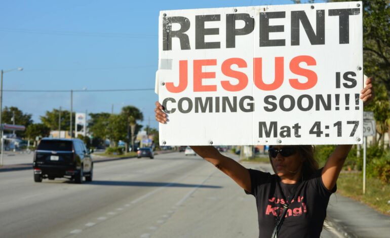 A symbolic depiction of Jesus’ Second Coming as a spiritual awakening, with radiant light and open hands