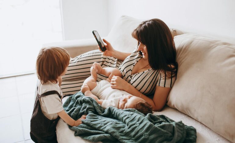 Diverse family celebrating a secular holiday together, representing inclusive parenting without religious influence